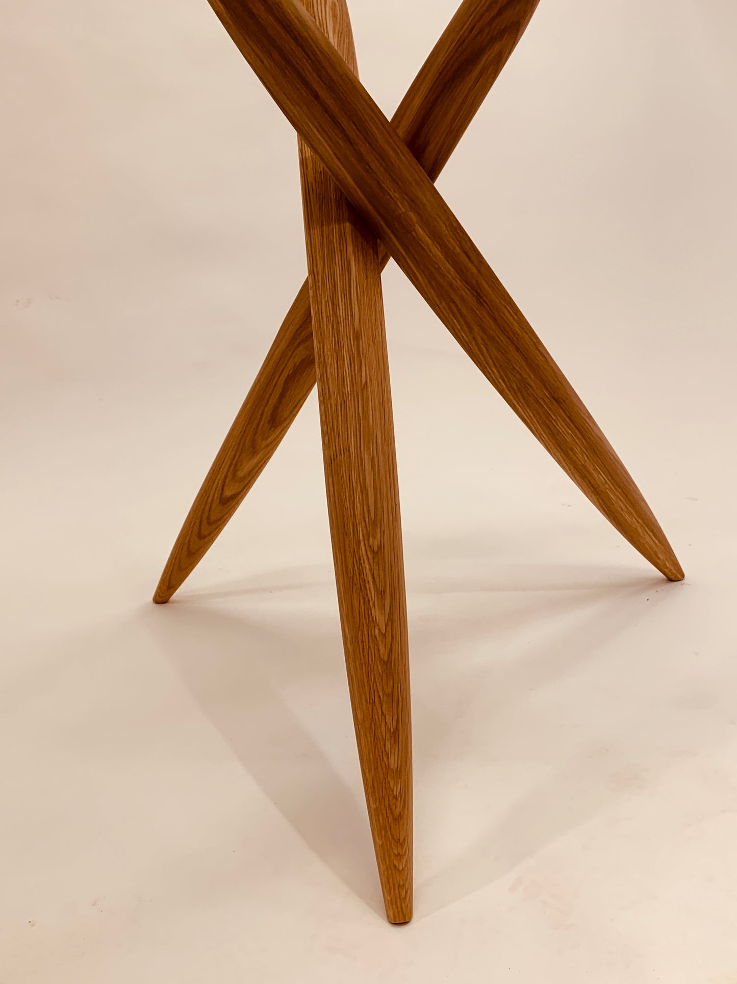 Round 39-Inch Glass-Top Table with Wood Base