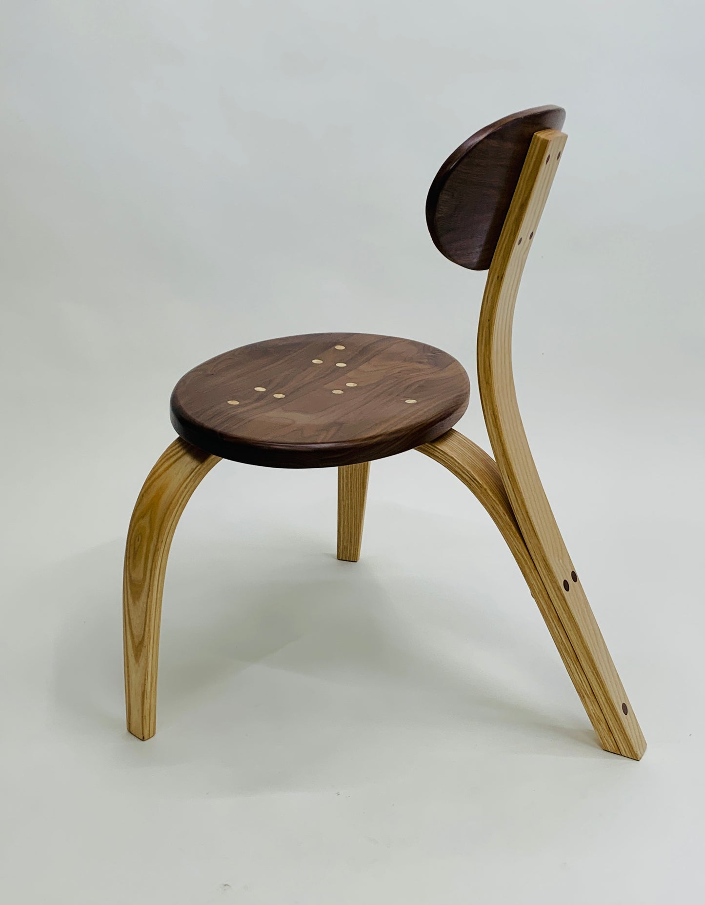 Retro Futurist Jetsons Dining Chair in Walnut and Ash