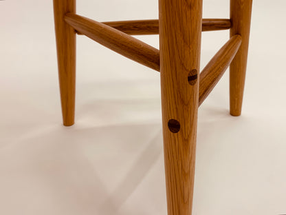 27-Inch Trina 3-Legged Stool in Hardwood with Wedged Through-Dowels