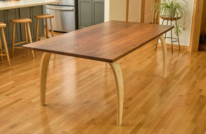 Retro Futurist Jetsons Dining Table in Walnut and Ash