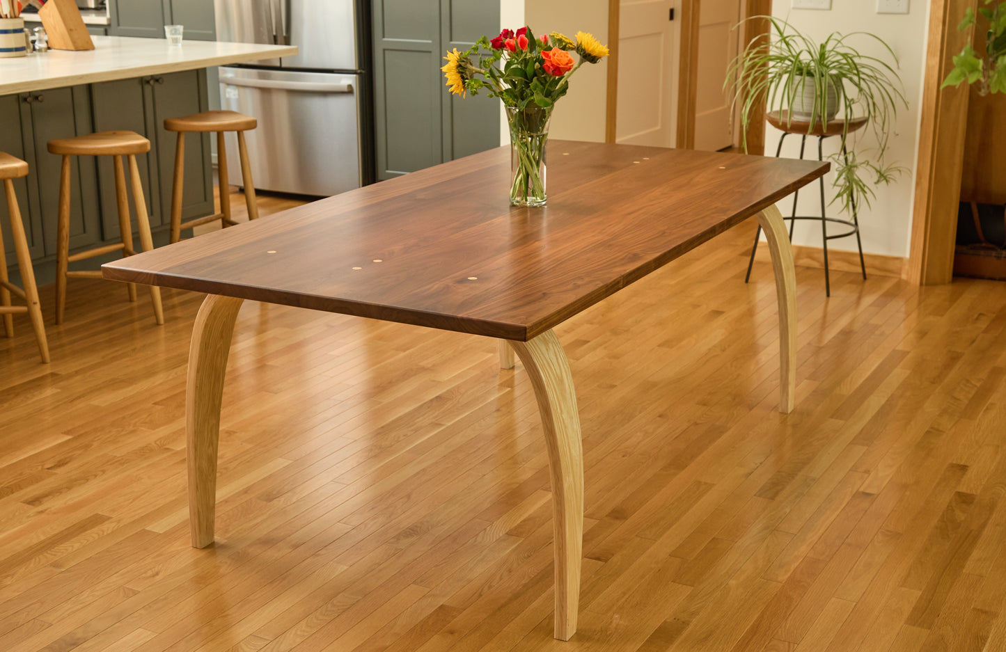Retro Futurist Jetsons Dining Table in Walnut and Ash