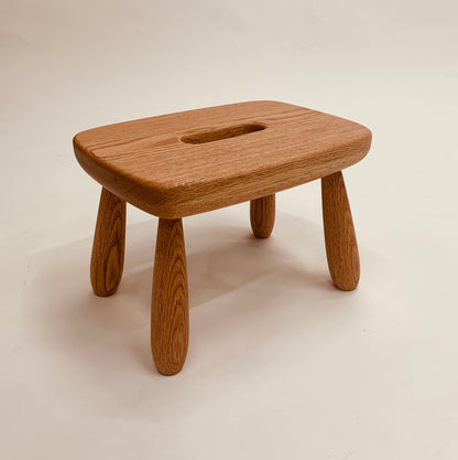 Hobbit Poodle Foot-Stool in Red Oak