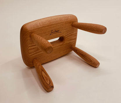 Hobbit Poodle Foot-Stool in Red Oak