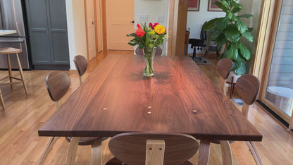 Retro Futurist Jetsons Dining Chair in Walnut and Ash