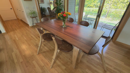 Retro Futurist Jetsons Dining Table in Walnut and Ash